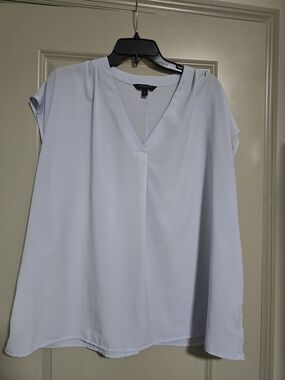 Banana Republic Light Blue V-Neck Tunic Top